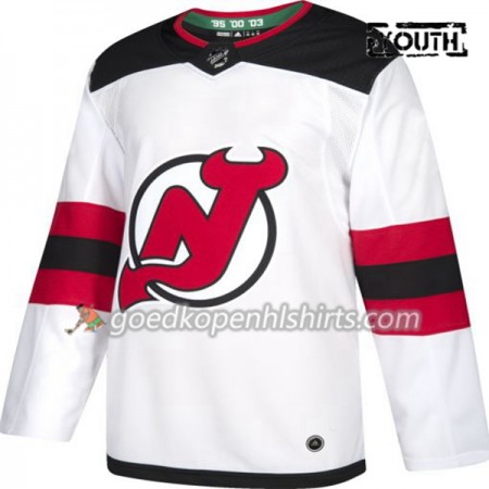 New Jersey Devils Blank Adidas Wit Authentic Shirt - Kinderen